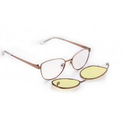 Okulary Fulerenowe, oprawki Clips, metaliczny brąz - Produkt Zepter