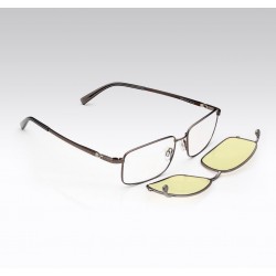 Okulary Fulerenowe, oprawki Clips, brązowe - Produkt Zepter