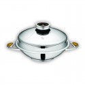 Naczynie WOK 2,4 l, średnica 24 cm z pokrywą, 2 uchwyty Zepter