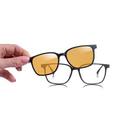 Oprawki z nakładkami Clips, HALO BLACK – Indoor/Outdoor – Unisex