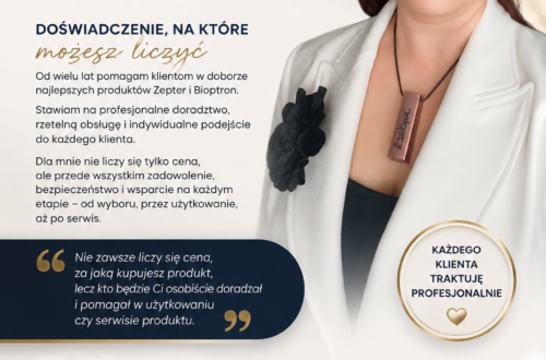 Nie tylko produkt – liczy się również osoba, która stoi za jego sprzedażą Kupując produkt premium, coraz częściej zwracamy uwagę nie tylko na jego cenę, wygląd czy parametry techniczne. Równie ważne jest to, kto pomoże nam wybrać odpowiedni produkt, wyjaśni sposób jego użytkowania i będzie dostępny również po zakupie. Nazywam się Sylwia Chochół i od wielu lat zajmuję się profesjonalnym doradztwem oraz sprzedażą produktów marki Zepter, w tym urządzeń Bioptron i innych rozwiązań wspierających komfort życia, zdrowie, jakość wody czy codzienne funkcjonowanie w domu. Moje podejście do klienta jest proste: każdy klient jest ważny, a każda potrzeba zasługuje na indywidualne podejście. Wieloletnie doświadczenie ma znaczenie Przez lata pracy z produktami Zepter i Bioptron miałam możliwość poznania nie tylko samych urządzeń i ich możliwości, ale przede wszystkim potrzeb i pytań klientów. Wiem, że zakup nowego produktu może wiązać się z wieloma wątpliwościami: Czy wybrany model będzie odpowiedni? Jak prawidłowo korzystać z urządzenia? Jak dbać o produkt, aby służył przez wiele lat? Gdzie można kupić części eksploatacyjne? Jak wygląda serwis? Co zrobić, jeśli pojawi się problem z użytkowaniem? Czy ktoś pomoże nam również po zakupie? Właśnie dlatego staram się, aby kontakt z klientem nie kończył się w momencie dokonania zakupu. Sprzedaż jest początkiem relacji, a nie jej końcem. Czy zawsze najważniejsza jest najniższa cena? W internecie można znaleźć wiele ofert tego samego lub podobnego produktu. Często naturalnym odruchem jest wybór najtańszej. Warto jednak zadać sobie jedno pytanie: Czy kupuję tylko produkt, czy również wiedzę, doświadczenie, doradztwo i opiekę osoby, która będzie dostępna dla mnie również po zakupie? Niższa cena może wyglądać atrakcyjnie w momencie zakupu, ale warto spojrzeć na zakup szerzej. Dobry przedstawiciel powinien potrafić odpowiedzieć na pytania dotyczące produktu, pomóc w jego uruchomieniu i użytkowaniu, wskazać właściwe rozwiązania eksploatacyjne, a w razie potrzeby pomóc również w kontakcie z serwisem czy w sprawach związanych z obsługą posprzedażową. Cena produktu to tylko jeden z elementów całego zakupu. Zależy mi na długofalowej relacji z klientem Nie chcę być dla klienta wyłącznie osobą, u której dokonuje się zakupu. Chcę być osobą, do której można zadzwonić i powiedzieć: „Mam pytanie – czy może mi Pani pomóc?” Dlatego zachęcam do kontaktu także osoby, które już posiadają produkty Zepter lub Bioptron i potrzebują informacji dotyczących ich użytkowania, konserwacji, wyposażenia czy dalszej obsługi. Jeżeli czegoś nie wiem lub sprawa wymaga kontaktu z odpowiednim działem, staram się wskazać właściwą drogę i pomóc w rozwiązaniu problemu. Rozmowa jest najlepszym początkiem Każdy klient ma inne oczekiwania. Jedna osoba szuka urządzenia Bioptron. Ktoś inny interesuje się produktami Zepter do domu, systemami oczyszczania wody lub powietrza, naczyniami kuchennymi czy innymi rozwiązaniami oferowanymi przez markę. Dlatego zamiast przedstawiać wszystkim dokładnie tę samą ofertę, wolę najpierw porozmawiać i poznać potrzeby klienta. Czasami kilka minut rozmowy pozwala uniknąć nietrafionego zakupu i wybrać rozwiązanie rzeczywiście odpowiadające oczekiwaniom. Zapraszam do kontaktu i wymiany doświadczeń Bardzo cenię sobie rozmowy z klientami. Interesują mnie ich doświadczenia, pytania, opinie i spostrzeżenia. Jeżeli masz produkt Zepter lub Bioptron i chcesz podzielić się swoim doświadczeniem – napisz lub zadzwoń. Jeżeli dopiero zastanawiasz się nad zakupem i nie wiesz, który produkt będzie odpowiedni – również zapraszam do rozmowy. Nie musisz od razu podejmować decyzji zakupowej. Najpierw porozmawiajmy. Chętnie odpowiem na pytania i pomogę uporządkować informacje, aby decyzja była świadoma i dopasowana do Twoich potrzeb. Dlaczego warto mieć swojego przedstawiciela? W przypadku produktów, które mają służyć przez wiele lat, ważne jest nie tylko to, co kupujemy, ale również od kogo kupujemy i na jaką pomoc możemy liczyć później. Dobry przedstawiciel to nie tylko osoba prezentująca produkt. To również: ✔ doradca przed zakupem ✔ osoba pomagająca wybrać odpowiednie rozwiązanie ✔ źródło informacji o prawidłowym użytkowaniu ✔ wsparcie po zakupie ✔ pomoc w kwestiach związanych z serwisem i obsługą produktu ✔ osoba, z którą można skontaktować się również po kilku miesiącach czy latach Właśnie tak rozumiem swoją rolę jako przedstawicielki Zepter i Bioptron. Moje motto „Nie zawsze liczy się cena, za jaką kupujesz produkt. Czasami znacznie ważniejsze jest to, kto będzie Ci osobiście doradzał, pomagał w jego użytkowaniu i wspierał Cię również wtedy, gdy pojawią się pytania lub potrzeba serwisu.” Dlatego zachęcam: nie porównuj wyłącznie cen. Porównuj również jakość obsługi, doświadczenie i opiekę, którą otrzymujesz wraz z zakupem. Sylwia Chochół – Twój kontakt w sprawie Zepter i Bioptron Jeżeli szukasz profesjonalnego doradztwa dotyczącego produktów Zepter, Bioptron i innych produktów dostępnych w mojej ofercie, zapraszam do bezpośredniego kontaktu. 📞 Telefon: 504 480 626 📧 E-mail: sklep@medlight.pl 🌐 Sklep internetowy: medlight.pl Zapraszam do rozmowy, zadawania pytań i dzielenia się doświadczeniami. Jestem po to, aby nie tylko pomóc w zakupie, ale również służyć wiedzą i wsparciem podczas użytkowania produktu. Sylwia Chochół Autoryzowany przedstawiciel Zepter i Bioptron Porozmawiajmy – być może właśnie kilka minut rozmowy pomoże Ci podjąć najlepszą decyzję. FAQ – pytania, które mogą pojawiać się Kim jest Sylwia Chochół? Sylwia Chochół jest autoryzowanym przedstawicielem Zepter i Bioptron. Zajmuje się doradztwem dotyczącym produktów, pomocą w wyborze odpowiednich rozwiązań oraz wsparciem klientów również po zakupie. Jak skontaktować się z Sylwią Chochół? Z Sylwią Chochół można skontaktować się telefonicznie pod numerem 504 480 626 lub mailowo pod adresem sklep@medlight.pl. Dostępna jest również strona internetowa medlight.pl. Czy można skonsultować zakup produktu Zepter przed podjęciem decyzji? Tak. Warto skontaktować się przed zakupem, szczególnie jeśli nie wiesz, który produkt będzie odpowiedni. Rozmowa pozwala lepiej poznać potrzeby i dobrać rozwiązanie do oczekiwań klienta. Czy Sylwia Chochół pomaga w obsłudze produktów Zepter po zakupie? Tak. Klienci mogą skontaktować się w przypadku pytań dotyczących użytkowania zakupionych produktów oraz innych kwestii związanych z ich dalszą obsługą. Czy można uzyskać pomoc dotyczącą urządzeń Bioptron? Tak. Można skontaktować się w sprawie produktów Bioptron, ich użytkowania oraz innych kwestii związanych z zakupem i obsługą produktu. Dlaczego warto kupować produkt od przedstawiciela, a nie kierować się wyłącznie ceną? Cena jest tylko jednym z elementów zakupu. Ważne może być również doświadczenie sprzedawcy, możliwość uzyskania indywidualnego doradztwa, pomoc w użytkowaniu produktu oraz wsparcie po zakupie. Czy mogę skontaktować się, jeśli już posiadam produkt Zepter lub Bioptron? Tak. Możesz skontaktować się z pytaniem dotyczącym produktu, jego użytkowania lub dalszej obsługi. Warto opisać swoją sytuację, aby można było wskazać najlepsze rozwiązanie. Czy przed zakupem można porozmawiać z Sylwią Chochół? Tak. Rozmowa i konsultacja przed zakupem to dobry sposób na poznanie produktu i rozwianie wątpliwości przed podjęciem decyzji. Gdzie można kupić produkty Zepter i Bioptron? Produkty dostępne w ofercie można znaleźć w sklepie internetowym medlight.pl. W przypadku wątpliwości dotyczących wyboru produktu warto skontaktować się bezpośrednio z Sylwią Chochół. Jakie produkty Zepter można skonsultować przed zakupem? Zakres doradztwa obejmuje produkty znajdujące się w aktualnej ofercie, w tym rozwiązania Zepter związane z wyposażeniem domu, jakością wody i powietrza, gotowaniem oraz urządzeniami Bioptron. Najlepiej skontaktować się bezpośrednio, aby omówić konkretny produkt.